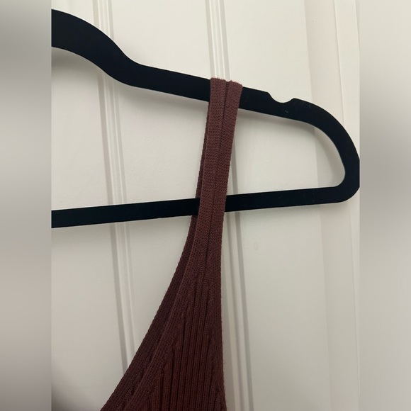 Abercrombie & Fitch Chocolate Brown Knit Midi Dress - Picture 9 of 9